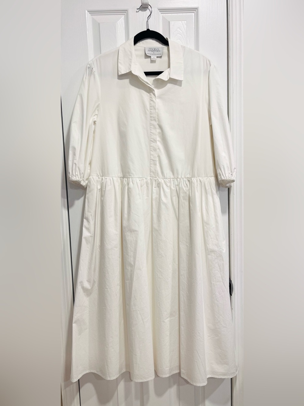 Mare Mare x Anthropologie White Poplin Oversized Shirt Dress Size XS - Picture 2 of 7